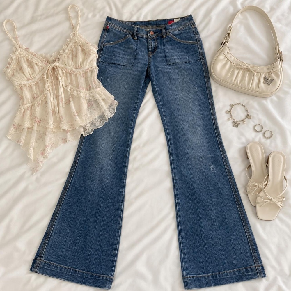 Low Rise Flare Jeans